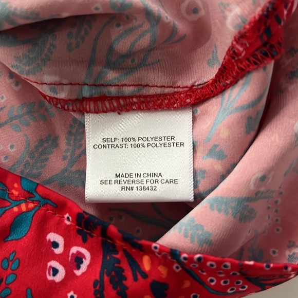 NWOT ModCloth Floral Print Short Sleeve Blouse - Picture 5 of 5